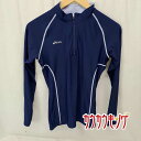 【中古】アシックス 肩バランスアップ ハーフジップ ロングスリーブシャツ 長袖 L ネイビー XG2011 レディース asics ランニング スポーツウェア