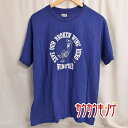 【中古】WING ER AID SAVE OUR BROKEN WING HERO プロレス Tシャツ サイズM ブルー