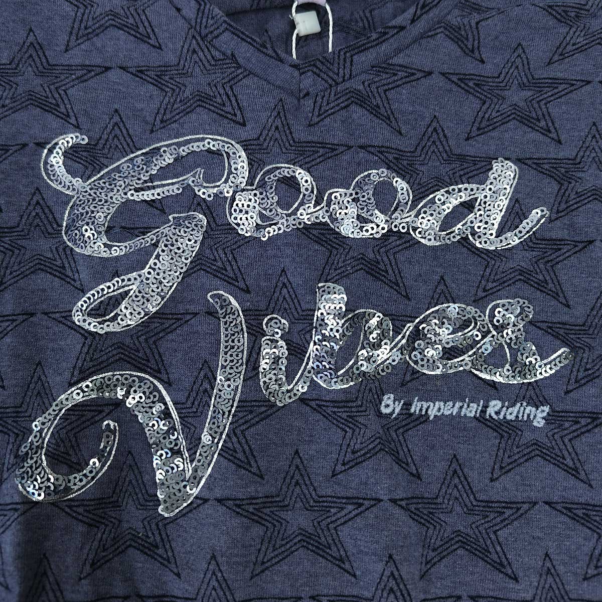 【中古・未使用品】インペリアルライディング 半袖 Good Vibes Tシャツ 乗馬 IMPERIAL RIDING S ダークブルー KL35118008 レディース