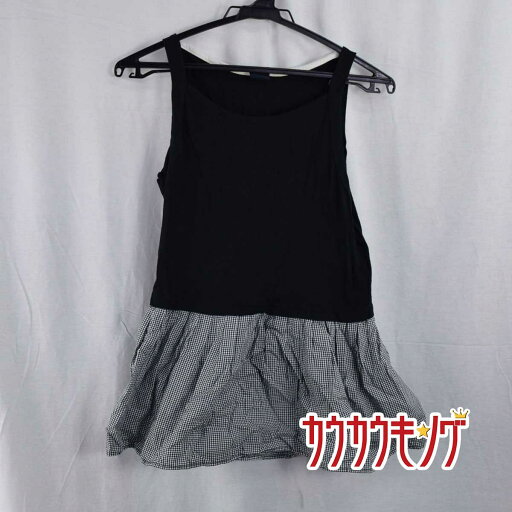 【中古】chambre de charme シャンブルドゥシャーム ブラウス サイズフリー ノースリーブ ブラック 【中古】chambre de charme シャンブルドゥシャーム ブラウス サイズフリー ノースリーブ ブラック
