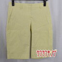 【中古】プラステ ハーフパンツ パンツ ストライプ サイズ0 イエロー レディース PLST