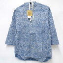 【中古・未使用品】オーシャンパシフィック ボタンダウン 5分袖 フード シャツ M ネイビー 513300 メンズ Ocean Pacific