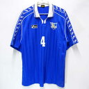 【中古】東海大学 サッカー部 ユニフォーム アウェイ 半袖 #4 XO メンズ アシックス製 支給品