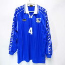 【中古】東海大学 サッカー部 ユニフォーム アウェイ 長袖 #4 XO メンズ アシックス製 支給品