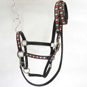 【中古】Red Haute Horse ホルター リードセット 頭絡 乗馬 馬術 馬具