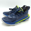 【中古】アンダーアーマー Curry 7 Dub Nation Royal カリー7 ダブ ネイション ロイヤル バッシュ バスケットシューズ 26cm 302...