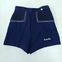 【中古】バタフライ タマス ステッチ セブンショーツ 卓球 ウェア ハーフパンツ SS ネイビー レディース Butterfly ジュニア