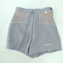 【中古】バタフライ タマス ステッチ セブンショーツ 卓球 ウェア ハーフパンツ S グレー レディース Butterfly ジュニア