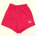 【中古・未使用品】ミズノ ショートパンツ 短パン ハーフパンツ 130 レッド 59RJ-05162 キッズ MIZUNO ジュニア スポーツ バレーボール