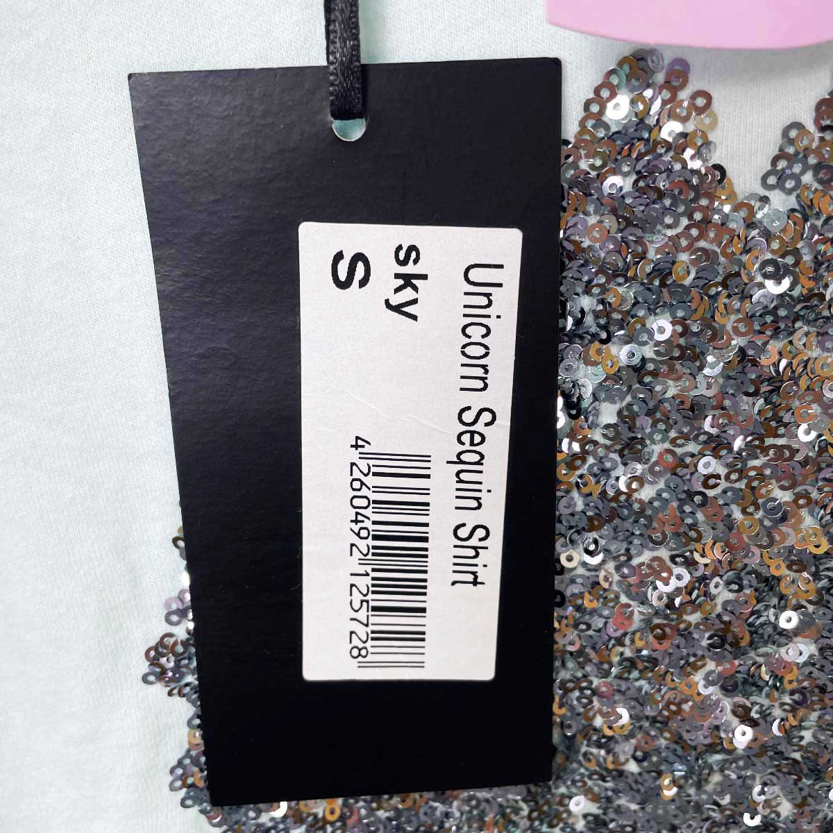 【中古・未使用品】スプークス SPOOKS Unicorn Sequin 半袖 Tシャツ ライディングシャツ S レディース 乗馬 馬術