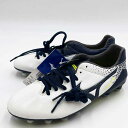 【中古】ミズノ サッカー スパイク モナルシーダ NEO PRO 24.5cm ホワイト ネイビー P1GA192214 メンズ MIZUNO 固い土 天然芝 ...
