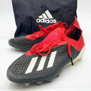 【中古】アディダス サッカー スパイク エックス 18.1-ジャパン HG/AG 25cm ブラック F97495 メンズ ADIDAS 固い土 人工芝