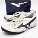 【中古】ミズノ フットサルシューズ モレリア TF 25.5cm ホワイト Q1GB190209 メンズ MIZUNO 人工芝対応