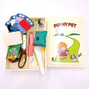 【中古】FUNNY PET 裁縫箱 小物入れ 昭和レトロ おまけ 裁縫道具
