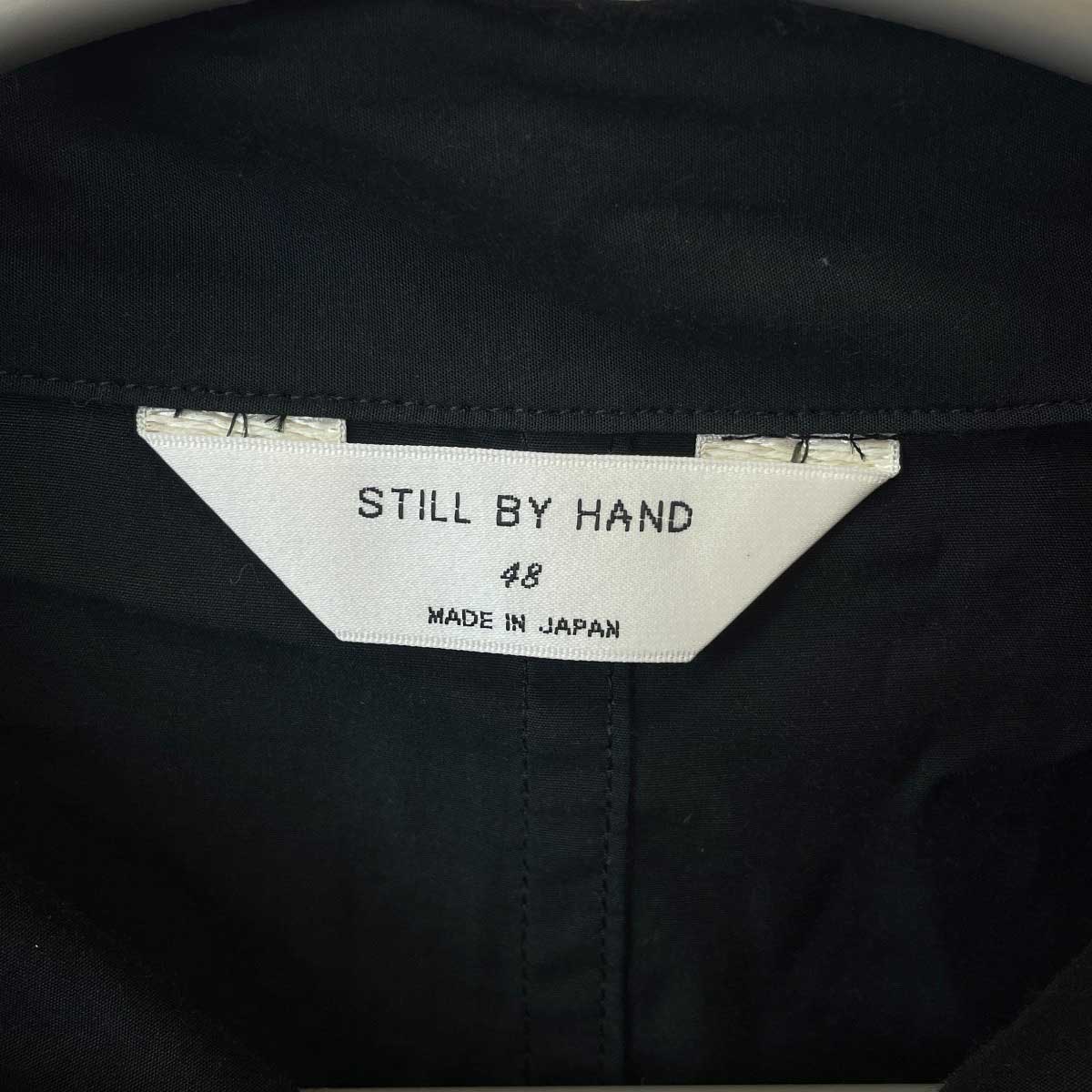 【中古】STILL BY HAND スティル バイ ハンド キュプラ コットン コーチジャケット 48 ブラック BL02231 メンズ