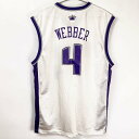【中古】リーボック NBA KINGS サクラメント キングス ユニフォーム #4 クリス・ウェバー WEBBER L メンズ Reebok ジャージ