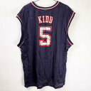 【中古】リーボック NBA Nets ニュージャージーネッツ ユニフォーム #5 ジェイソンキッド Jason Kidd 2XL メンズ Reebok ジャージ