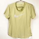【中古・未使用品】ナイキ スウッシュ ラン ドライシャツ プラシャツ L オリーブオーラ DM7778-371 レディース NIKE ランニングシャツ