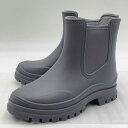 【中古・未使用品】サイドゴア レインブーツ 36/37 グレー レディース Loueme ルエム