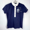 【中古・未使用品】HV POLO SYDNEY 半袖 ショーシャツ 競技用 ライディング S ネイビー レディース 乗馬 馬術