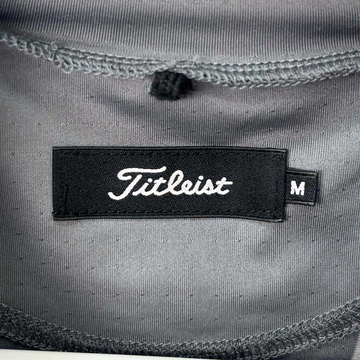 【中古】タイトリスト ゴルフシャツ メンズ メッシュ モックネックシャツ M グレー TKPMS113J メンズ Titleist