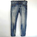 【中古】ディーゼル THOMMER スリムスキニー ダメージ加工 デニムパンツ サイズ31 DIESEL