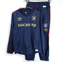 【中古】アンブロ 履正社高校 サッカー部 ウインドブレーカー ジャケット パンツ サイズL/S UMBRO 支給品 実使用