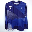 【中古・未使用品】ゴーセン ロングスリーブ WEMBLEY ドライシャツ プラシャツ バドミントンウェア S ブルー ユニセックス GOSEN