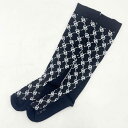 【中古・未使用品】アカデミアイタリアーナ Accademia Italiana ソックス サイズ35-38 ブラック/ホワイト レディース 乗馬 馬術