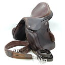 【中古】PRESTIGE プレステージ 障害鞍 Xコンタクト K 腹帯 鐙革 セット 乗馬 サドル 馬具