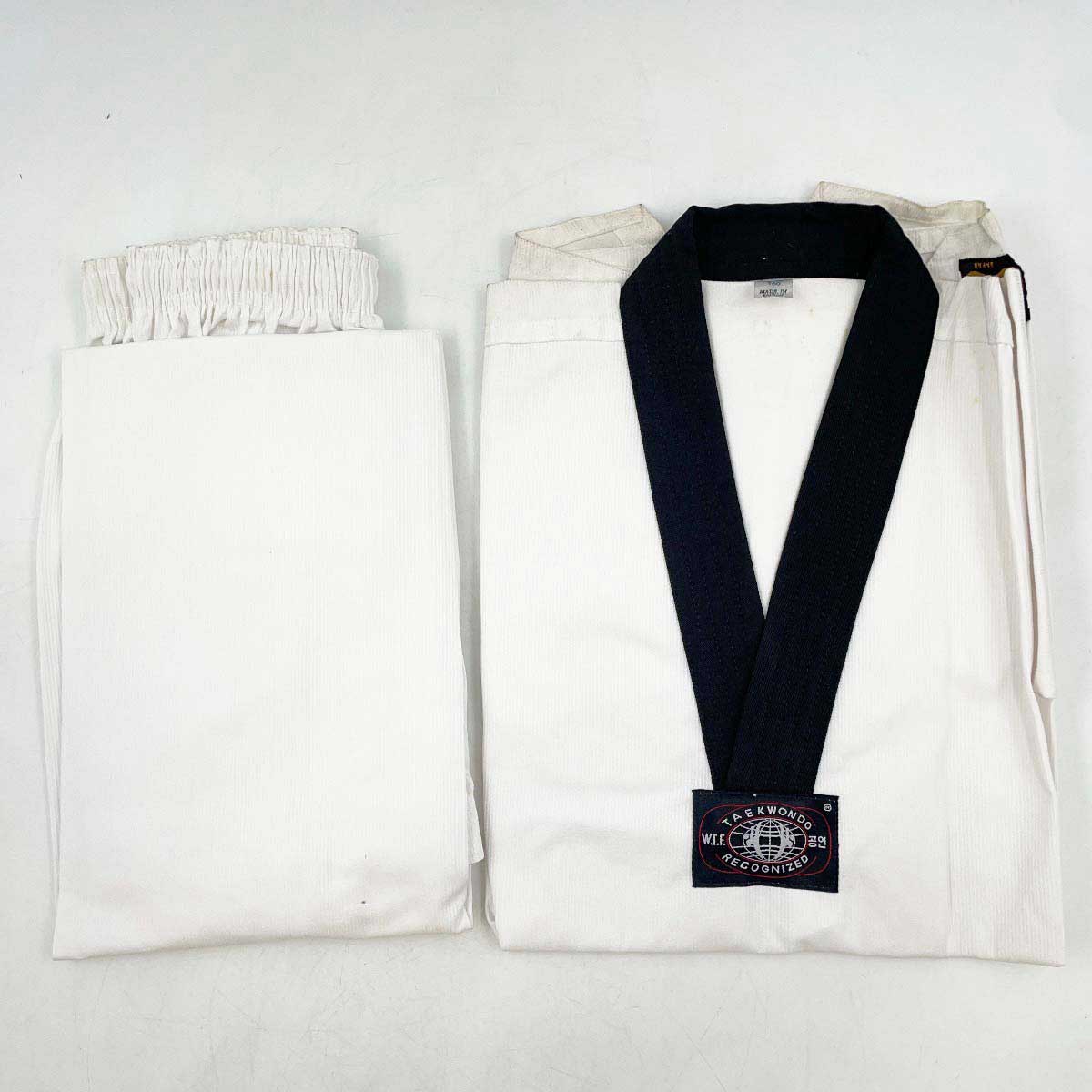 【中古】[上下セット] WFT Taekwond RECOGNIZED テコンドー 道着 FIGHING Burning 160