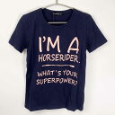【中古・未使用品】MONTAR モンター MAE ライダース ストレッチ 半袖 Tシャツ M ネイビー レディース 乗馬 馬術