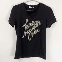 【中古・未使用品】MONTAR モンター ライダース ストレッチ 半袖 Tシャツ スパンコール S ブラック レディース 乗馬 馬術