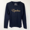 【中古・未使用品】EQUILINE エクイライン LOTUS ストレッチ ライディング ロングスリーブ S ネイビー H00764 レディース 乗馬 馬術