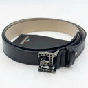 【中古・未使用品】EQUILINE エクイライン GRUGEG レザー ベルト 90 ブラック レディース 乗馬 馬術
