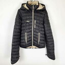 【中古】UHIP 中綿 ジャケット 36 ブラック レディース フード取り外し可能 乗馬 防寒