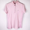 【中古・未使用品】SCHOCKEMOHLE ショッケミューレ ハーフジップ 半袖 ストレッチ ライディング シャツ S ピンク レディース 乗馬 馬術
