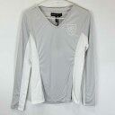 【中古・未使用品】NOEL ASMAR ノエルアスマール ストレッチ S/S 長袖 ライディング シャツ ロゴ Tシャツ XS ライトグレー AE2020 レデ...