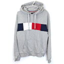【中古】トミーヒルフィガー パーカー プルオーバー M グレー メンズ TOMMY HILFIGER