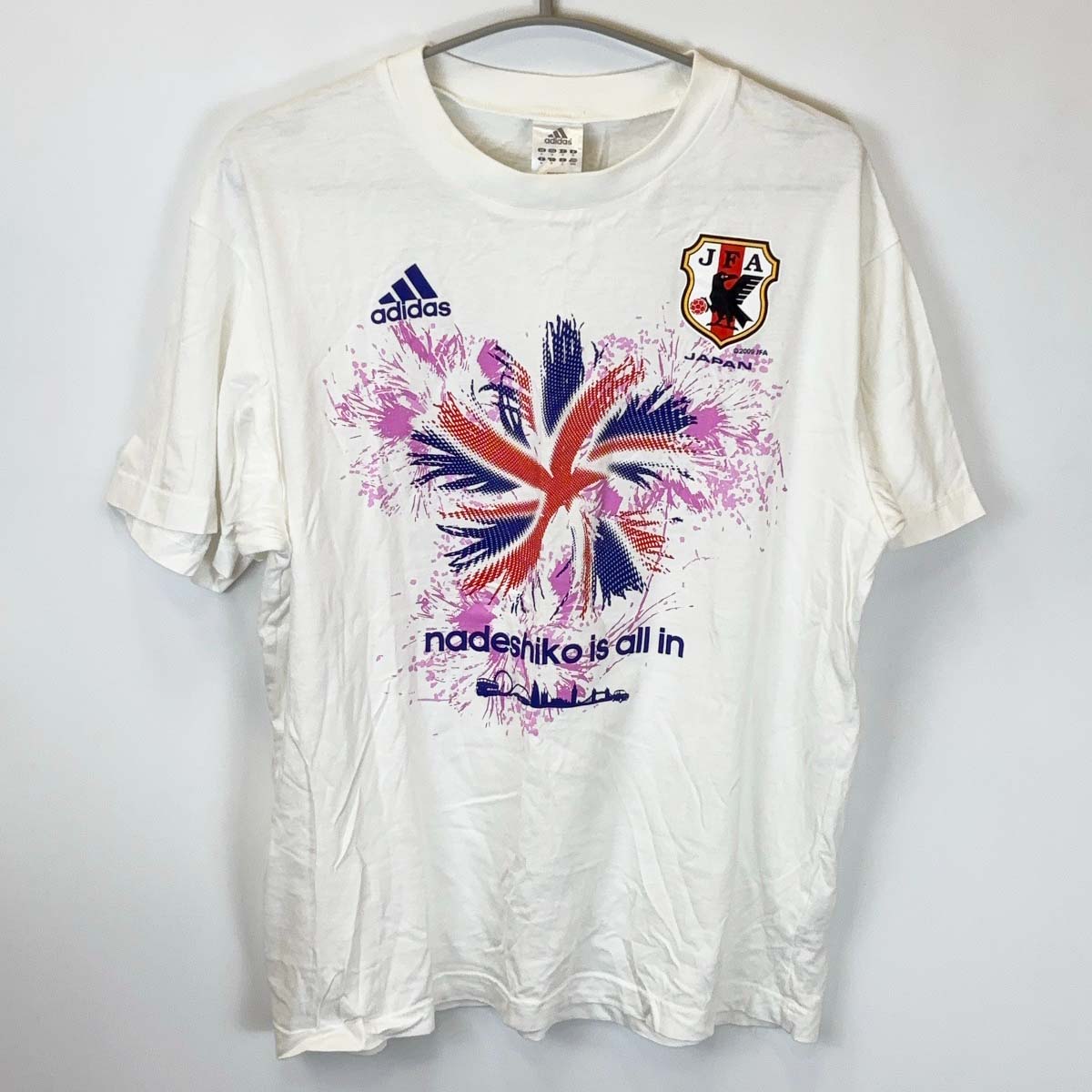 【中古】アディダス なでしこジャパン 2012 ロンドン五輪 準優勝 Tシャツ O ADIDAS サッカー日本女子代表 オリンピック