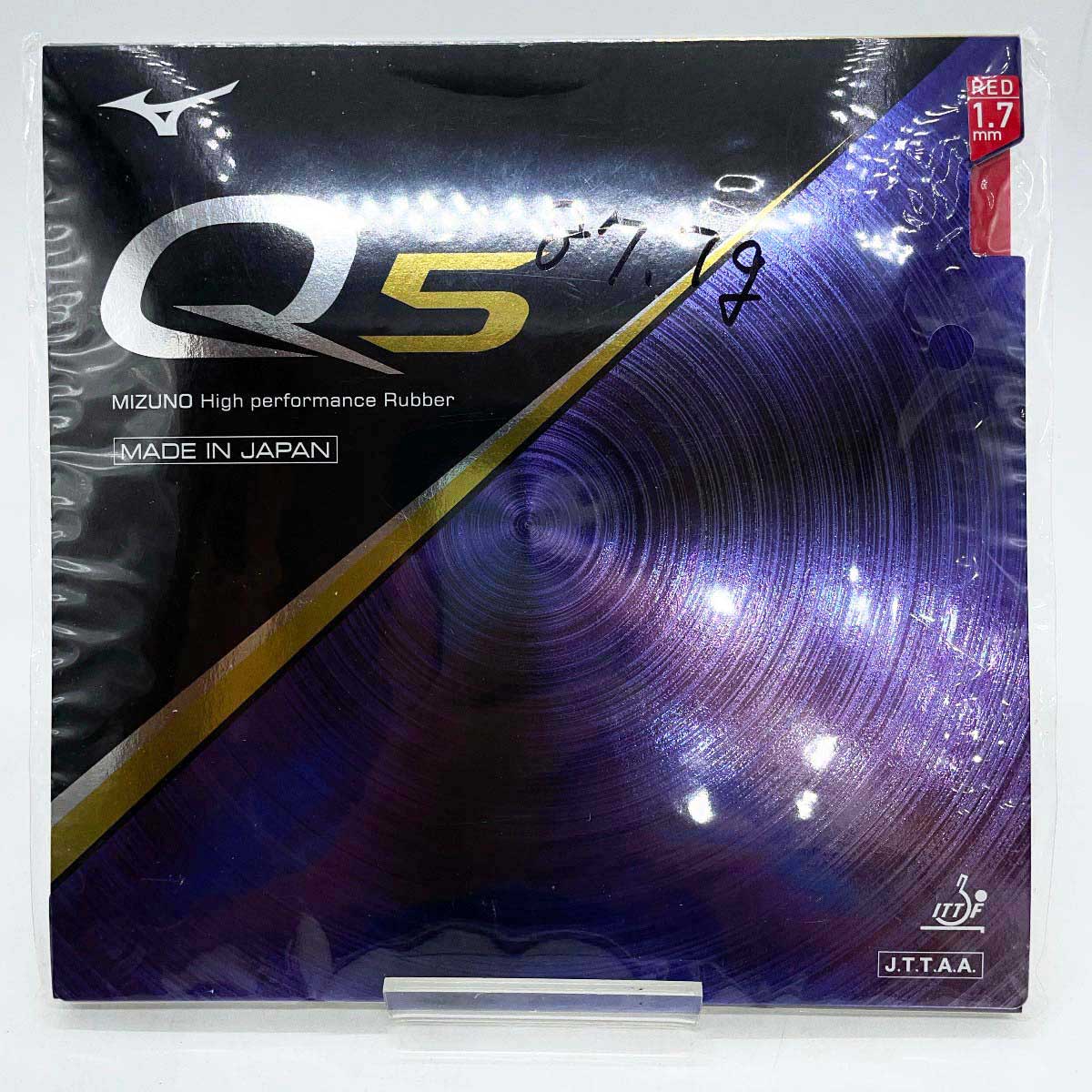 【中古・未使用品】ミズノ 卓球ラバー Q5 赤 1.7 レッド 83JRT89562 MIZUNO