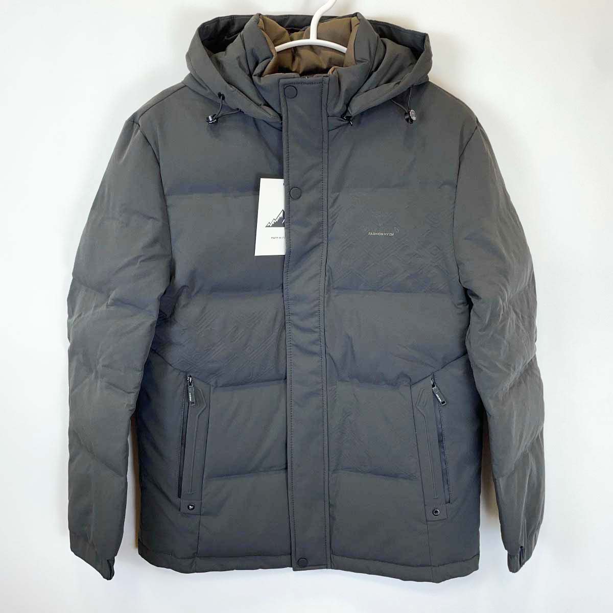 【中古・未使用品】VIVACIOUS ビバシャス ダウンジャケット L グレー メンズ