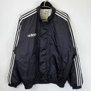 【中古】アディダス 90s ウインドブレーカー ナイロンジャケット ヴィンテージ O ブラック AS-4764 メンズ ADIDAS サッカー ウォームアップ