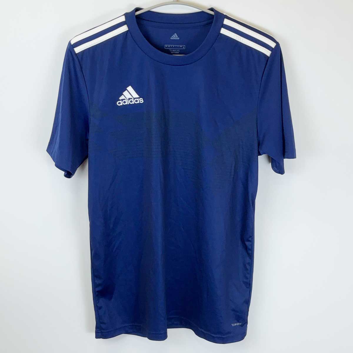 【中古】アディダス CAMPEON 19 トレーニングジャージー 半袖 M ダークブルー DS8749 ADIDAS プラクティスシャツ サッカー フットサル