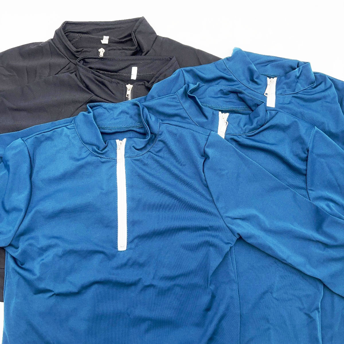 【中古・未使用品】[5点セット] ハーフジップ ストレッチ ロングスリーブ ジップアップ ジャケット ユニセックス トレーニング
