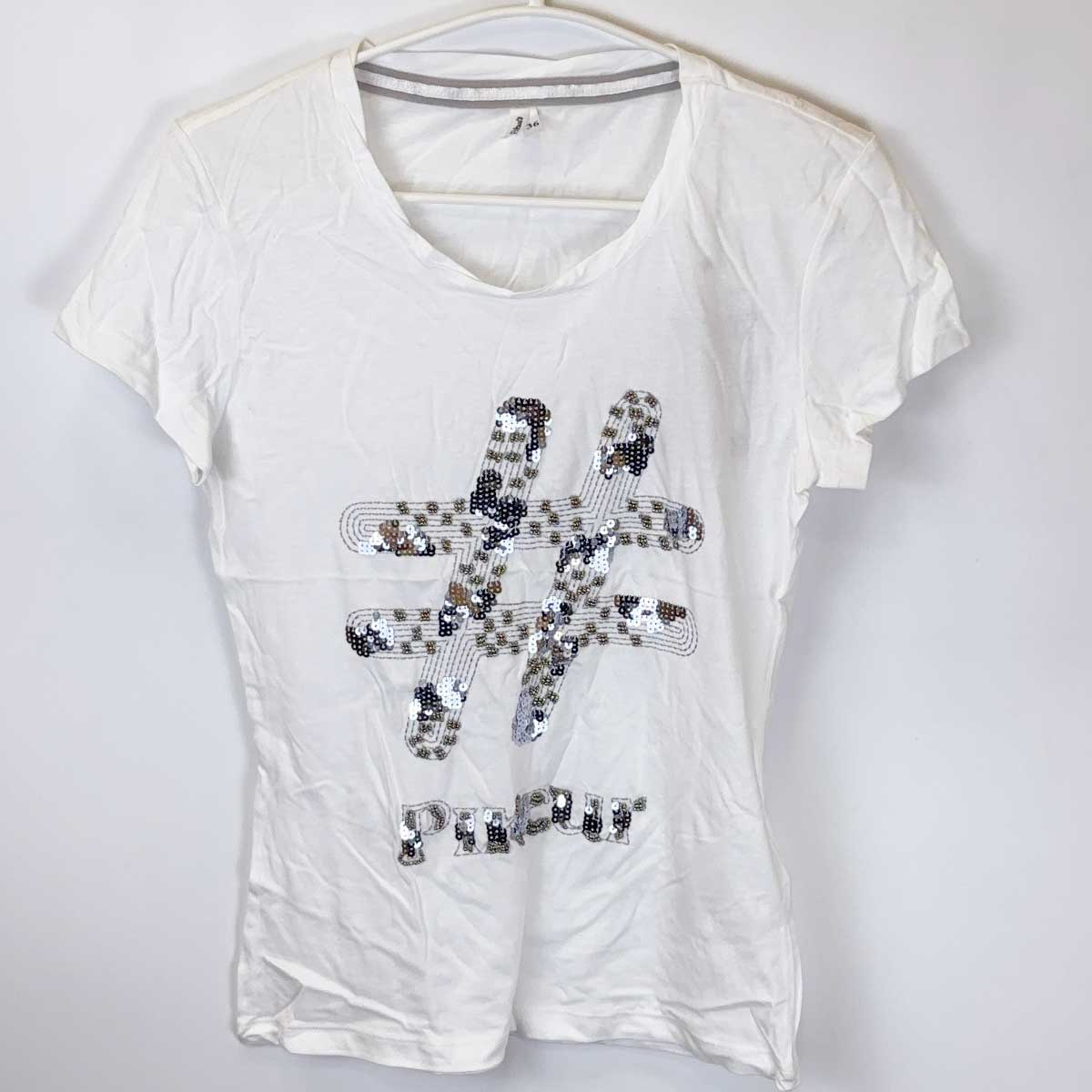 【中古・未使用品】ピカー 半袖Tシャツ 36 ホワイト レディース 乗馬 馬術