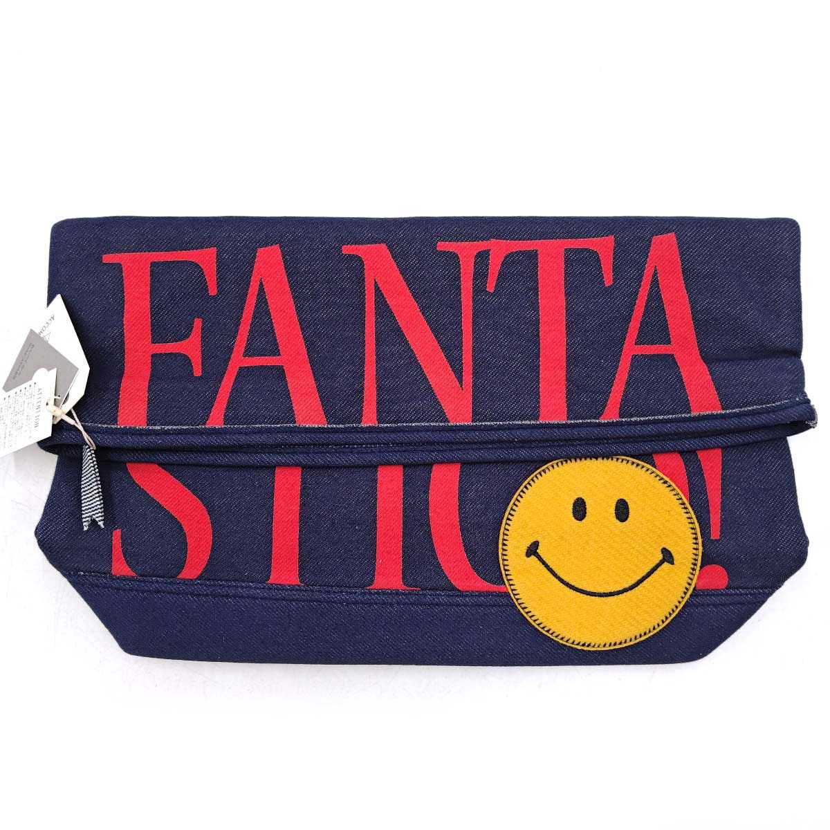 【中古・未使用品】ACCOMMODE アコモデ スマイリー クラッチバッグ SMILEY バッグ ネイビー FF152 レディース