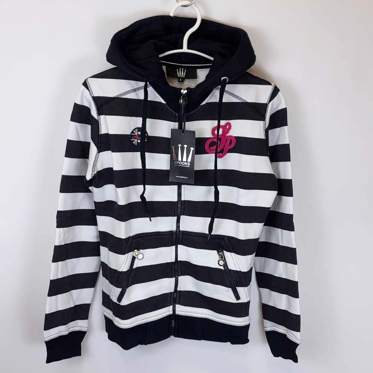 【中古・未使用品】SPOOKS スプークス Annalena Jacket ジップアップパーカー S ネイビー/ ホワイト レディース 乗馬 馬術