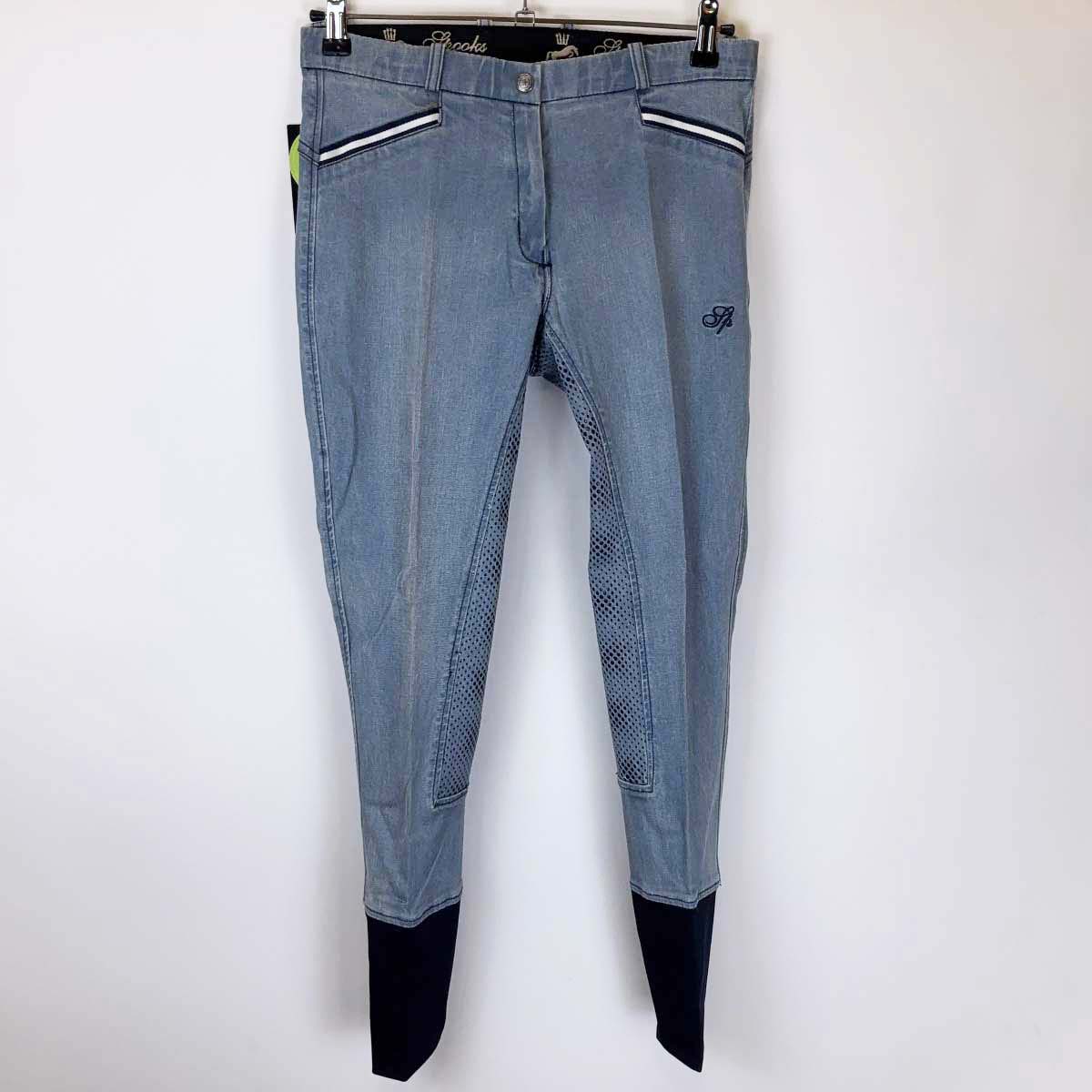 【中古・未使用品】SPOOKS スプークス キュロット パンツ Ricarda フルグリップ M ライトデニム レディ..