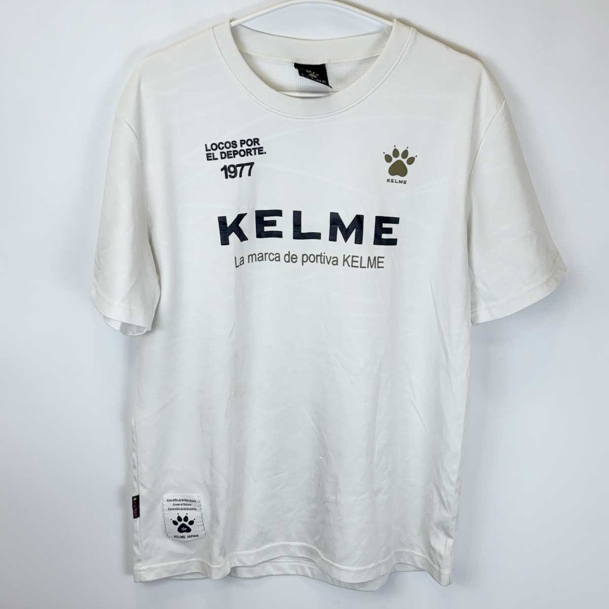 【中古】ケルメ プラクティスシャツ 半袖 XL ホワイト KELME サッカー フットサル プラシャツ